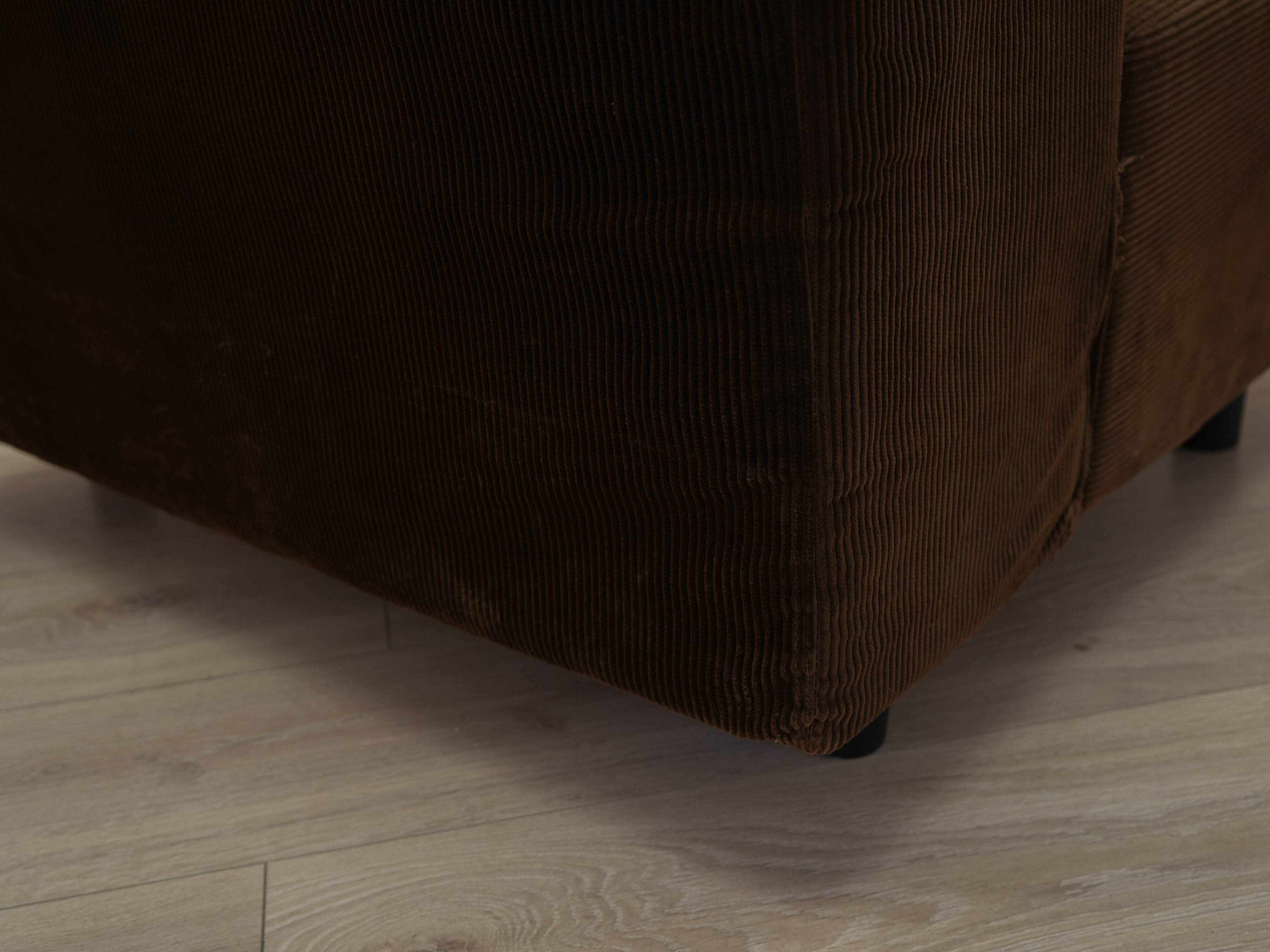 Brown armchair, Italian design, 1970s, made in Italy