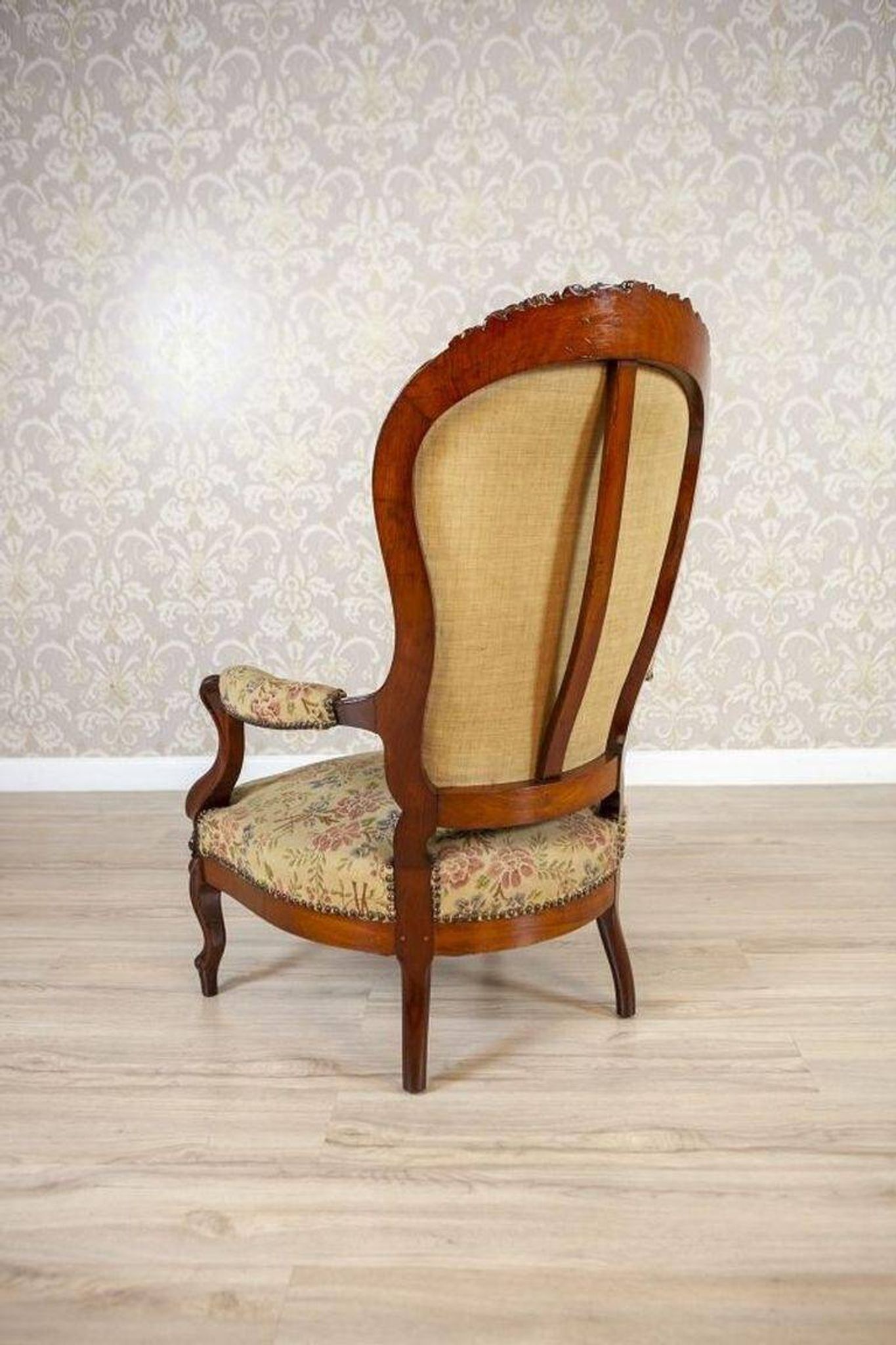 Antique Baroque Revival Armchair, 1890s