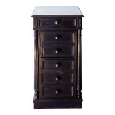 Napoleon III period chiffonier, blackened wood and white marble
