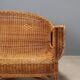 Vintage wicker and bamboo sofa, Italian design, 1950s-1960s.