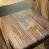 Rare vintage children's chair in solid pine by pierre grosjean 1970