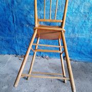 High wooden chair doll