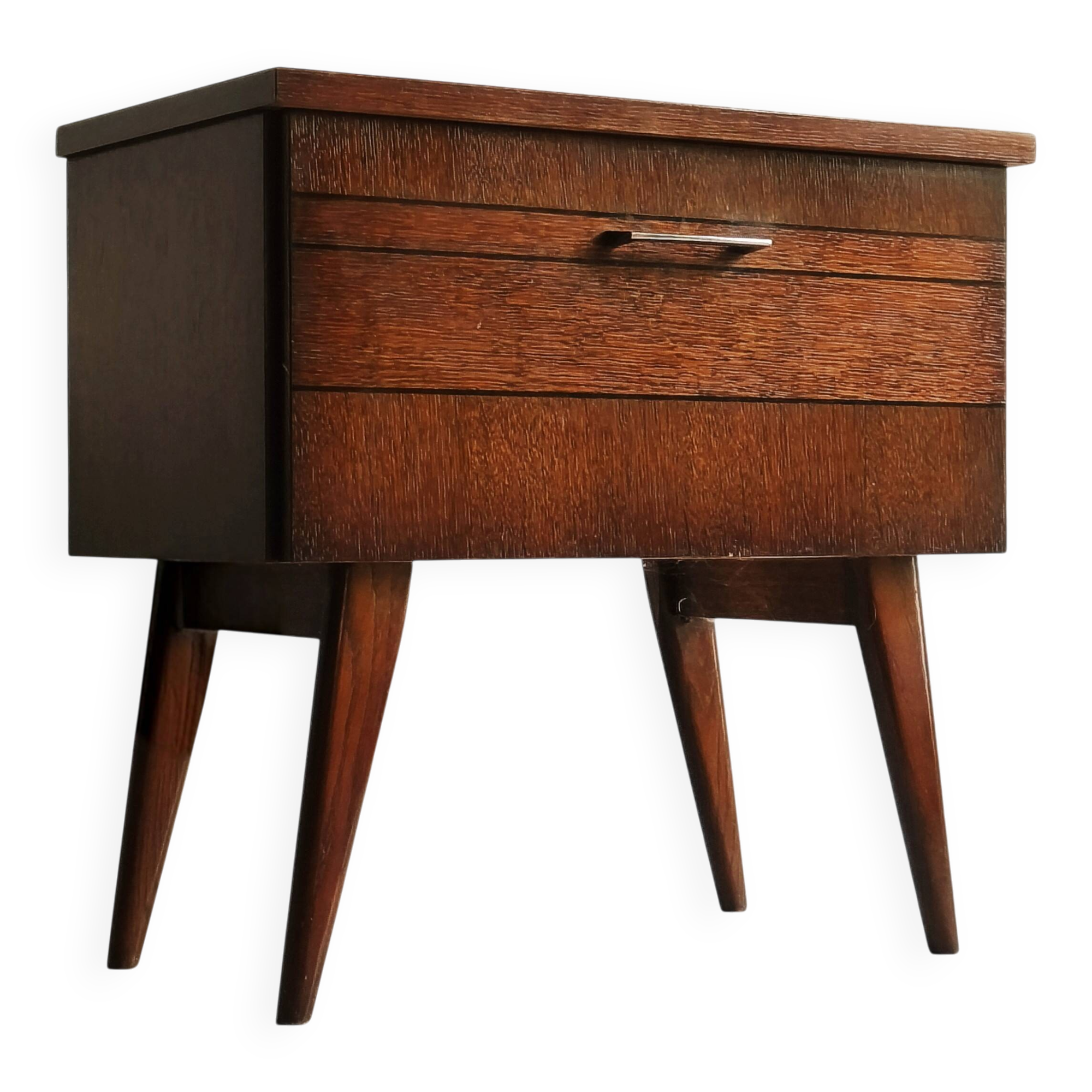 Vintage side table with compass legs
