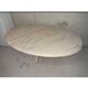 Oval coffee table in Carrara marble – Italian design from the 1970s