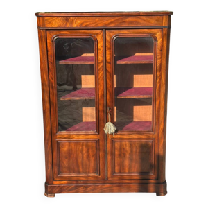 Vitrine /bibliotheque - acajou