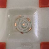 Ashtray & pocket trays melted glass from murano "albatross" venezia italy