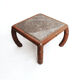 Faux Bamboo And Grey Marble Side Table Hollywood Regency Boho