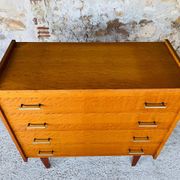 Vintage Scandinavian style oak chest of drawers circa 70's