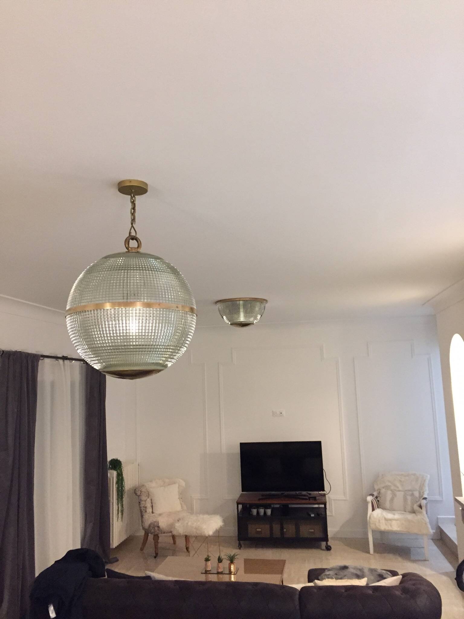 Globe Holophane en laiton
