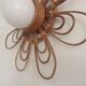 Wall light  'flower' 60s 70s rattan