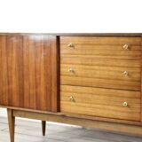 Midcentury 'wrighton' walnut and brass sideboard