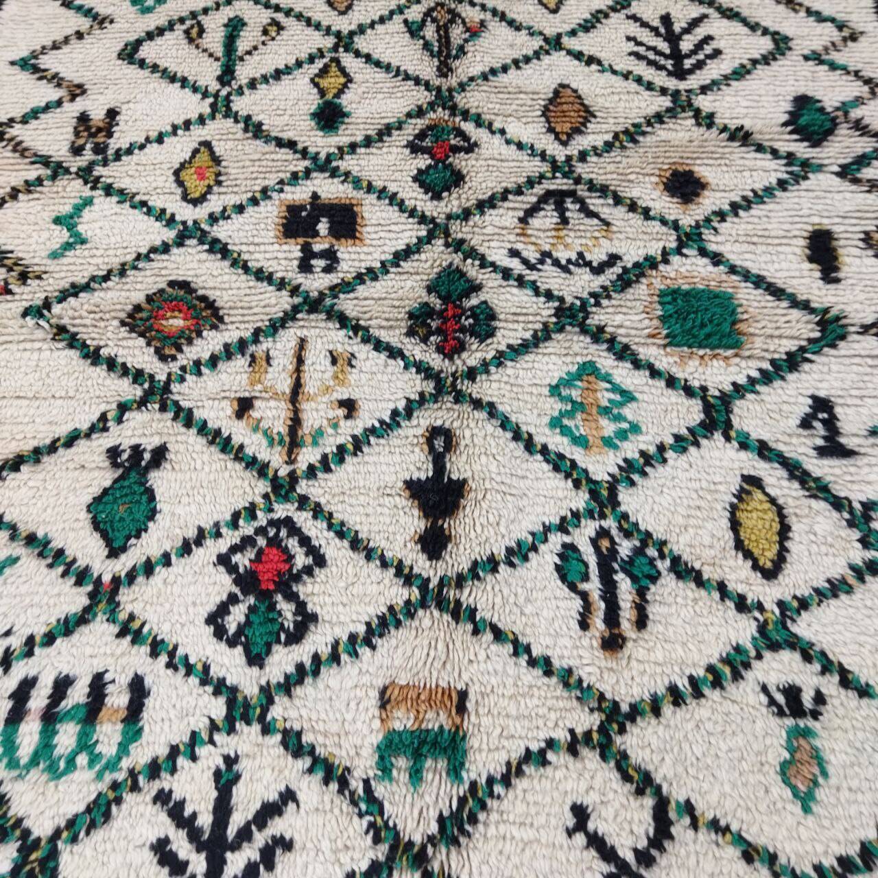 Vintage Berber abstract rug 375 X 132 CM