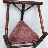 Pair of antique English triangular armchairs 1900s