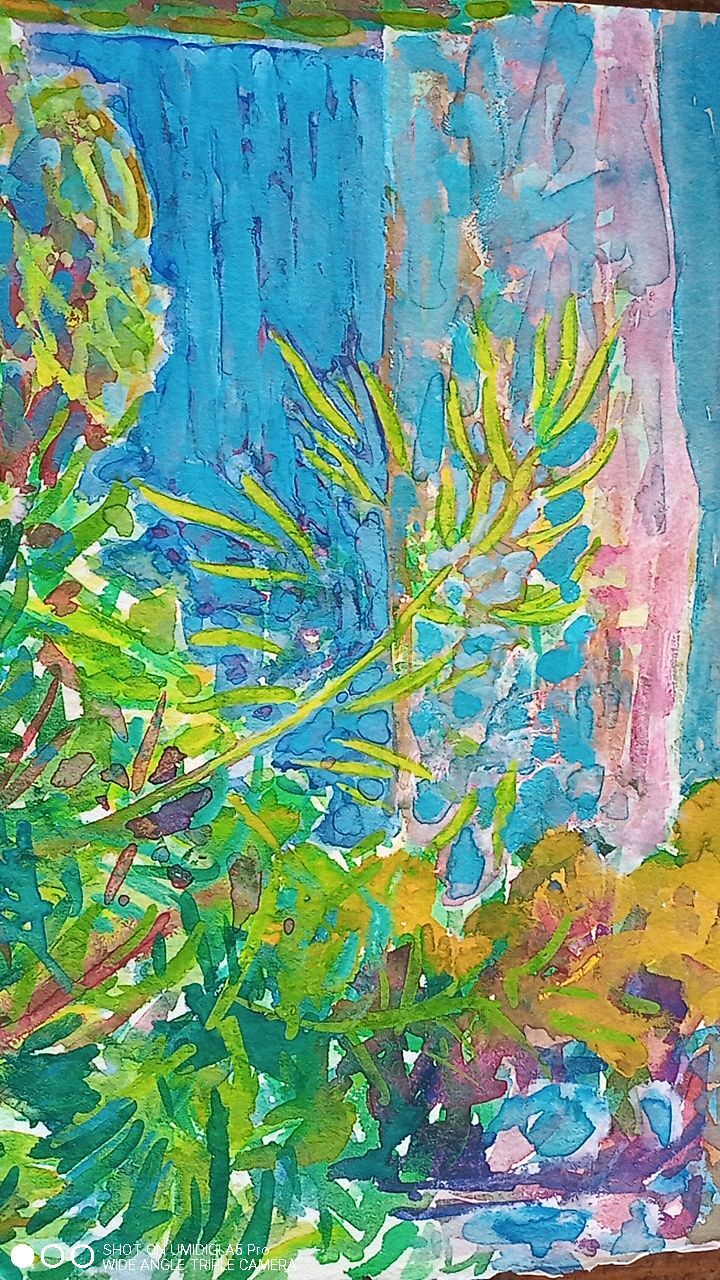 Pierre Lacroux (1909-1993) Gouache - 38,5 x 28cm - Cap Ferrat 79