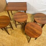 Mid-Century Retro Vintage Teak Nest of Tables by Poul Hundevad 1960  Iconic