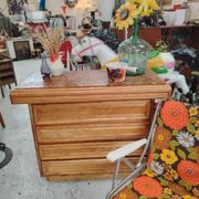 McGuire rattan and bamboo chest of drawers