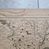 Gravure carte des élections de Tours et ses environs par le seigneur Jaillot, 1711