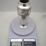 Pair of silver-plated art deco vases
