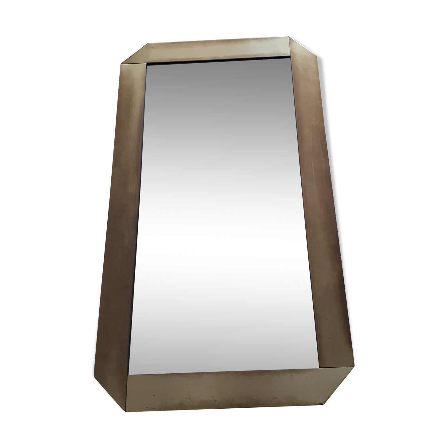 Gold metal mirror years 80 55x97cm