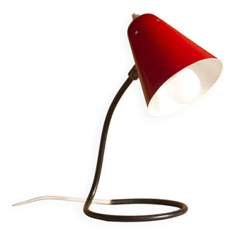 Petite lampe de table rouge, années 1950