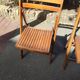 4 folding teak chairs