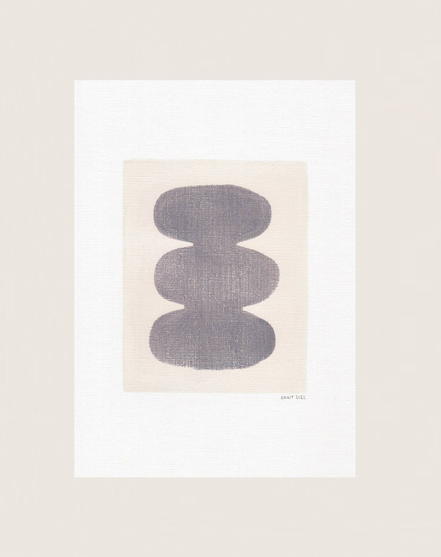 Contemporary abstract painting signed eawy