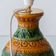 Bitossi Style Table Lamp, Ochre Green Ceramic, Earth Tones, 1960s-1970s