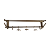 old brass wall coat rack