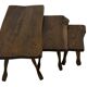 Mid-Century Organic Wooden Side Tables, circa 1960's wabi sabi brutalist