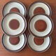 Lot of 6 vintage Denby England dessert plates – Brown glazed stoneware and