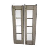 Miroirs Blanc Paire Recycle Ancienne Fenetre Bois Teck