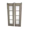 Miroirs Blanc Paire Recycle Ancienne Fenetre Bois Teck