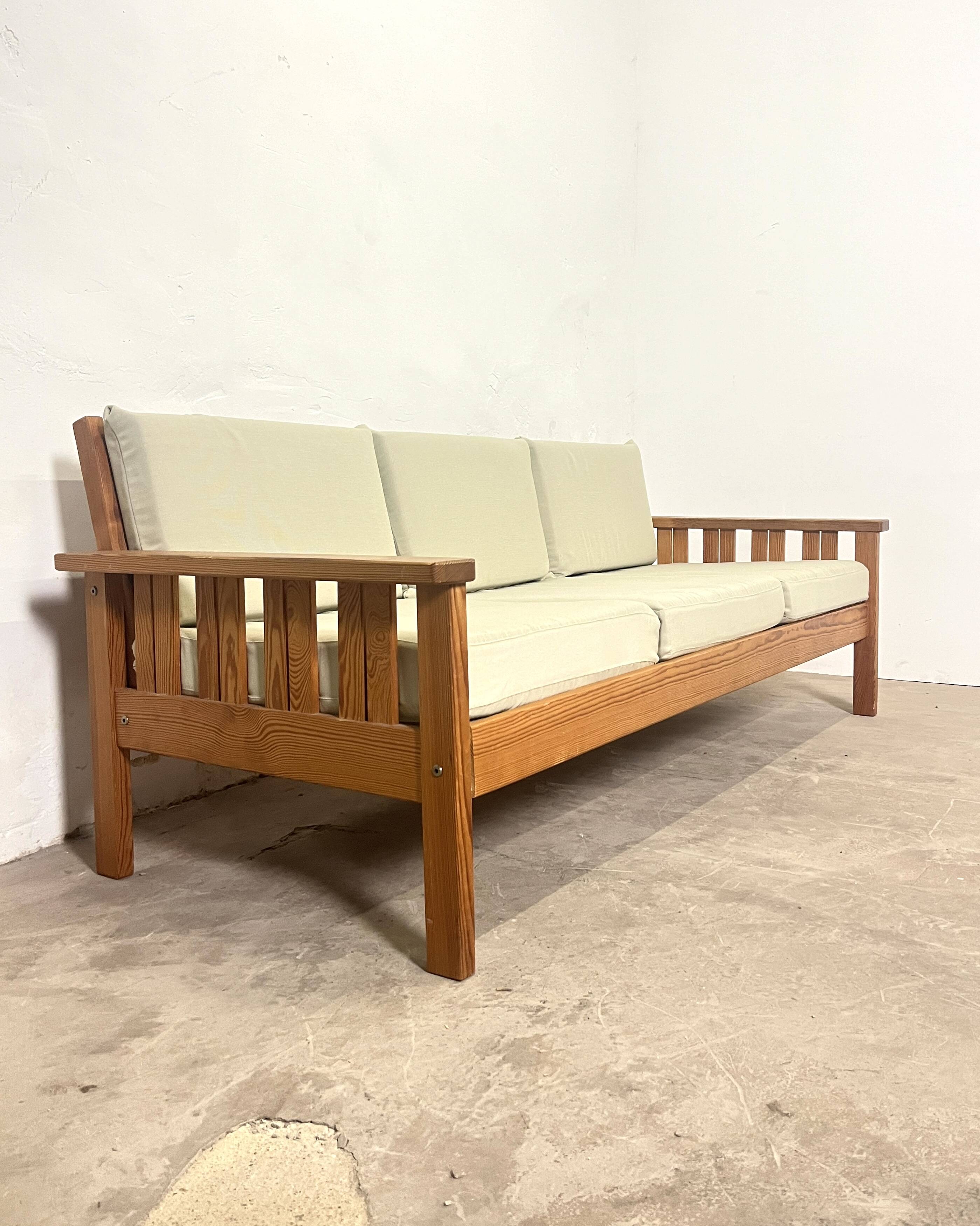 Vintage Scandinavian three-seater sofa