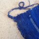 Carpet vintage in majorelle blue sabra 120 x 53 cm