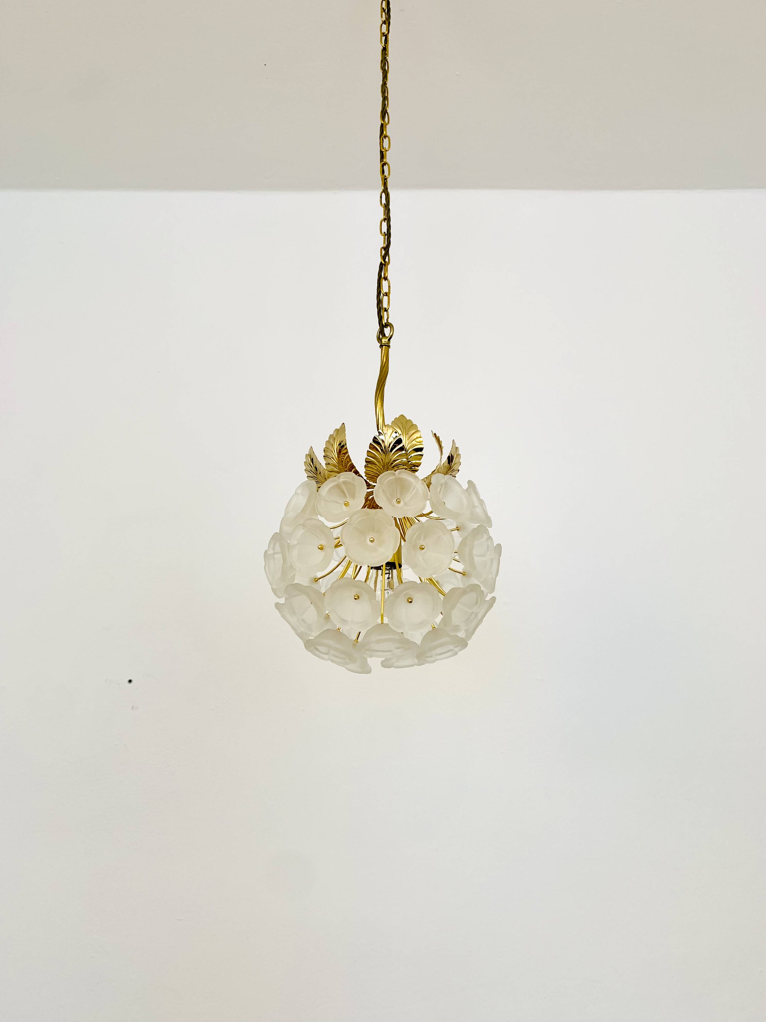 Crystal Glass Chandelier by Ernst Palme