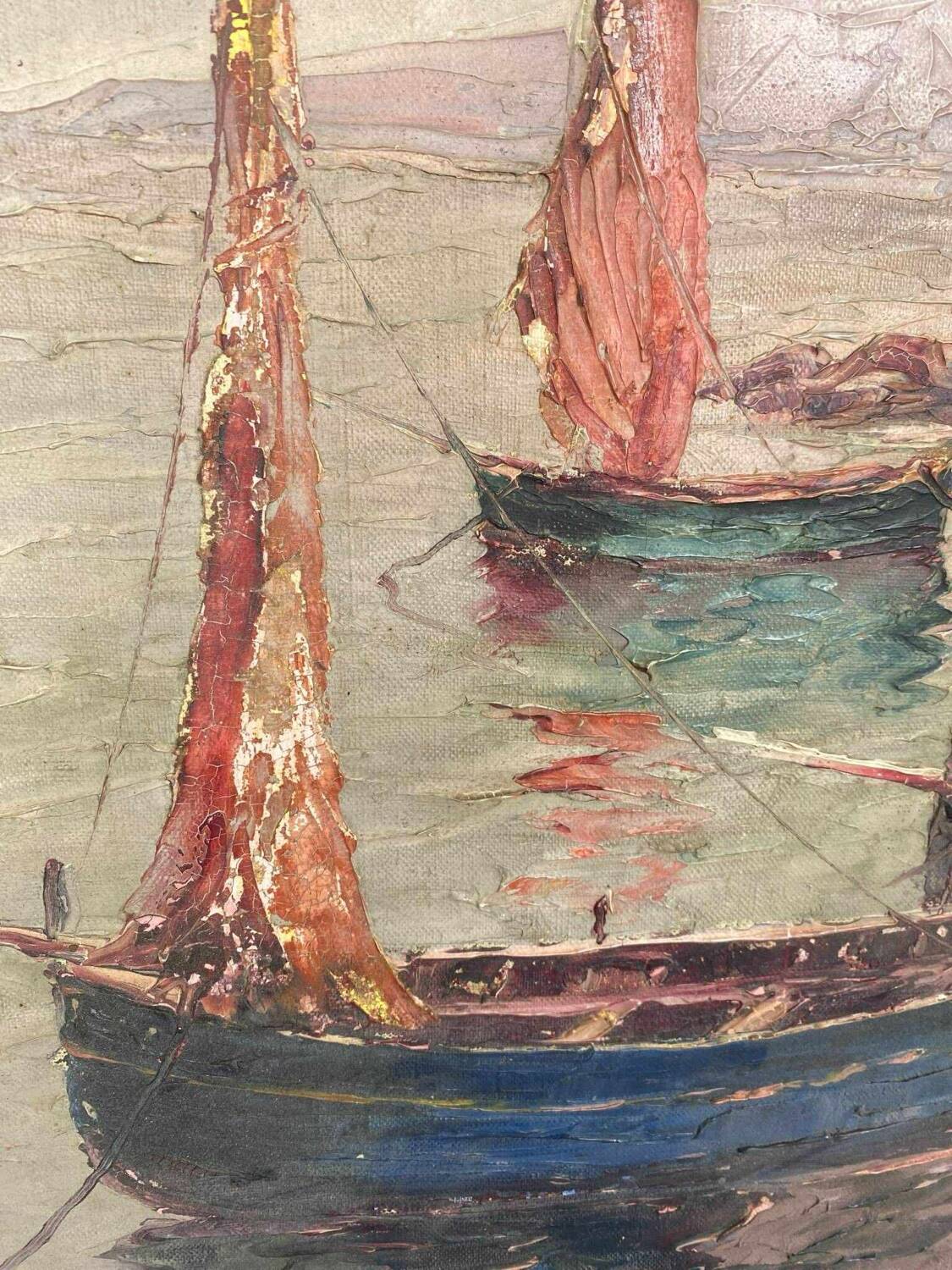 Breton school from the beginning of the 20th century oil on canvas signed a delanoy