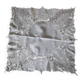 Antique embroidered table centerpiece/placemat 58 cm x 58 cm