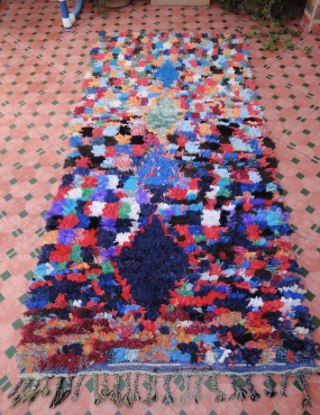 Carpet vintage boucherouite 186 x 88