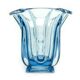 Art Deco vase, pressed glass, Zawiercie Glassworks, Poland, 1930s