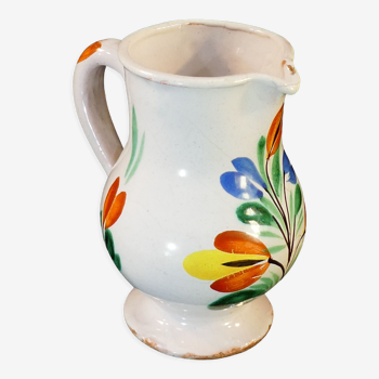 Old 19th century pitcher in faience du sud-west