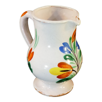 Old 19th century pitcher in faience du sud-west