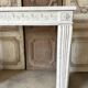 Louis XVI fireplace in white marble, 19th century.