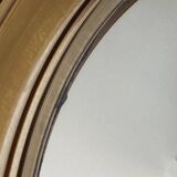 Miroir rond Gilac plexi fumé années 70