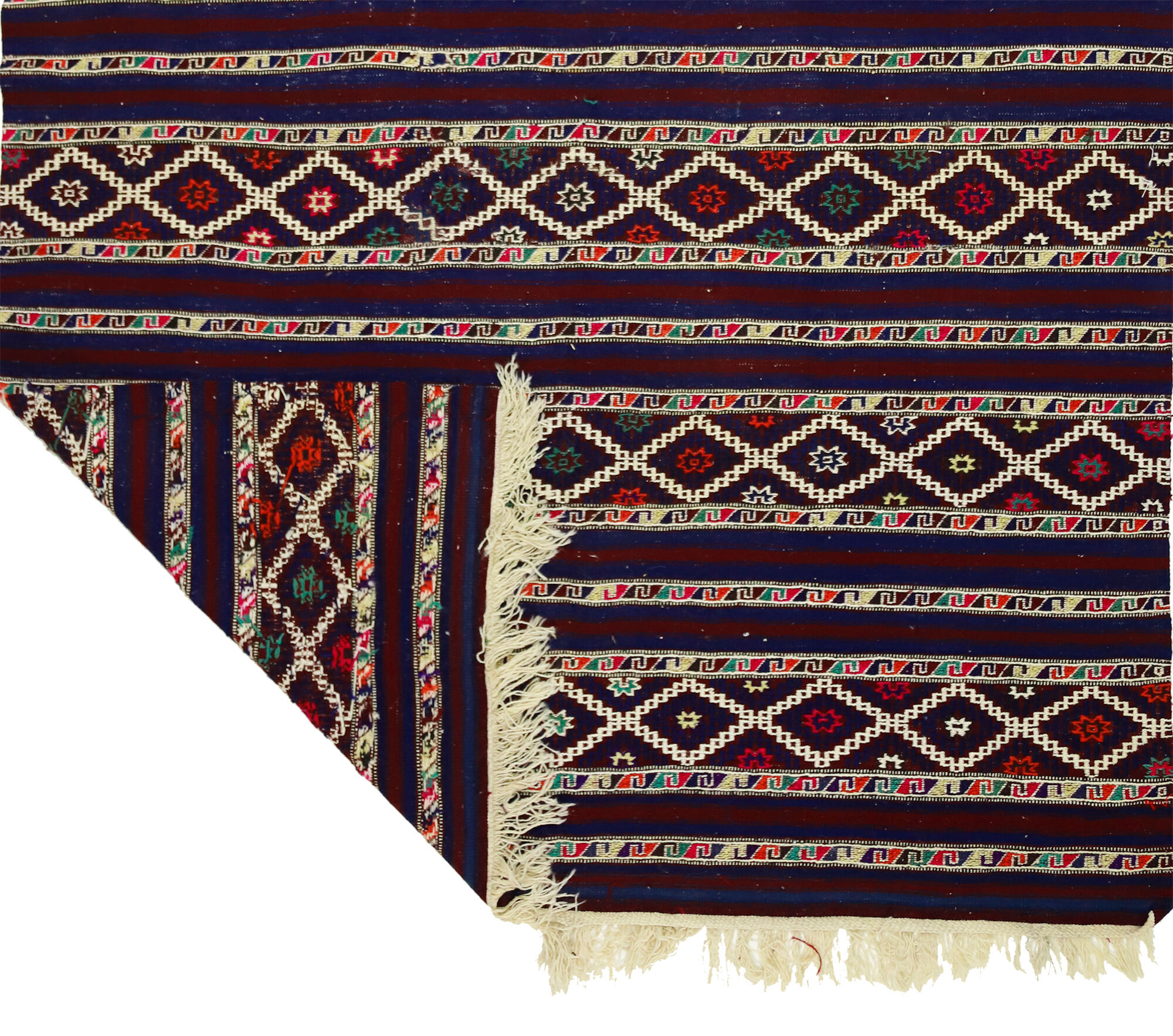 Anatolian handmade kilim rug 275 cm x 185 cm