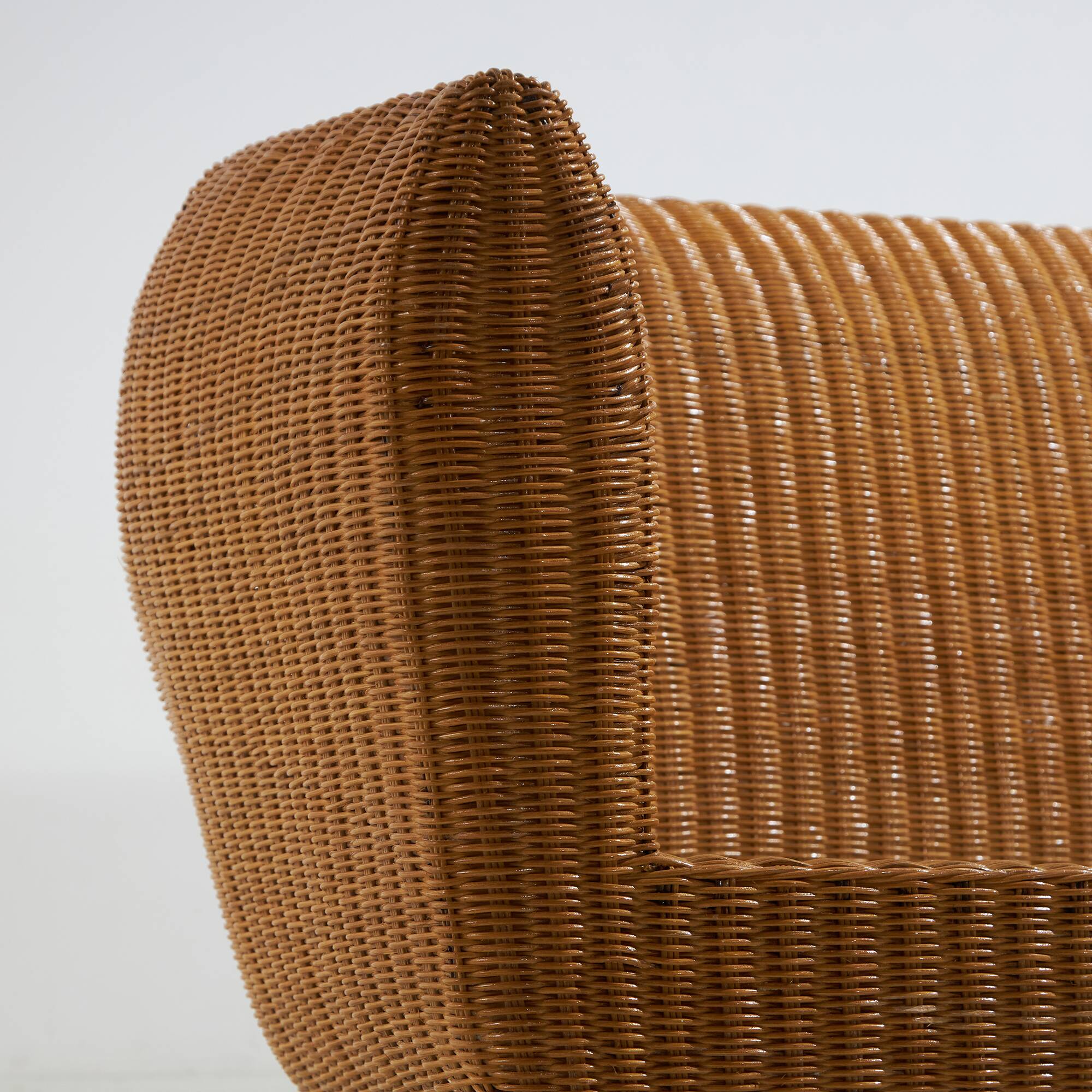 Oak & Rattan Sofa, 1970s (MK10668)