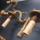 Set of three wall lights With two winding light arms Empire style Standard E14 bulb