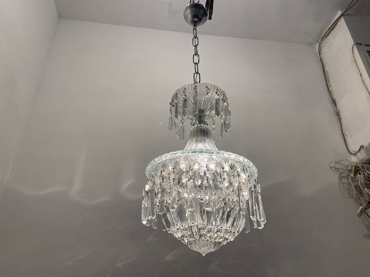 Murano Glass Crystal Light Pendant 1950’s