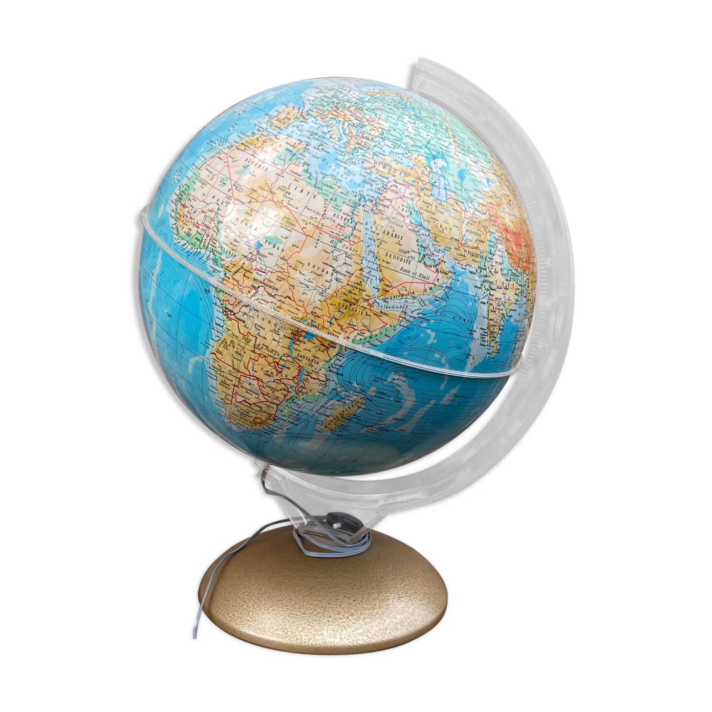 Light Globe vintage world map Illumina 1965