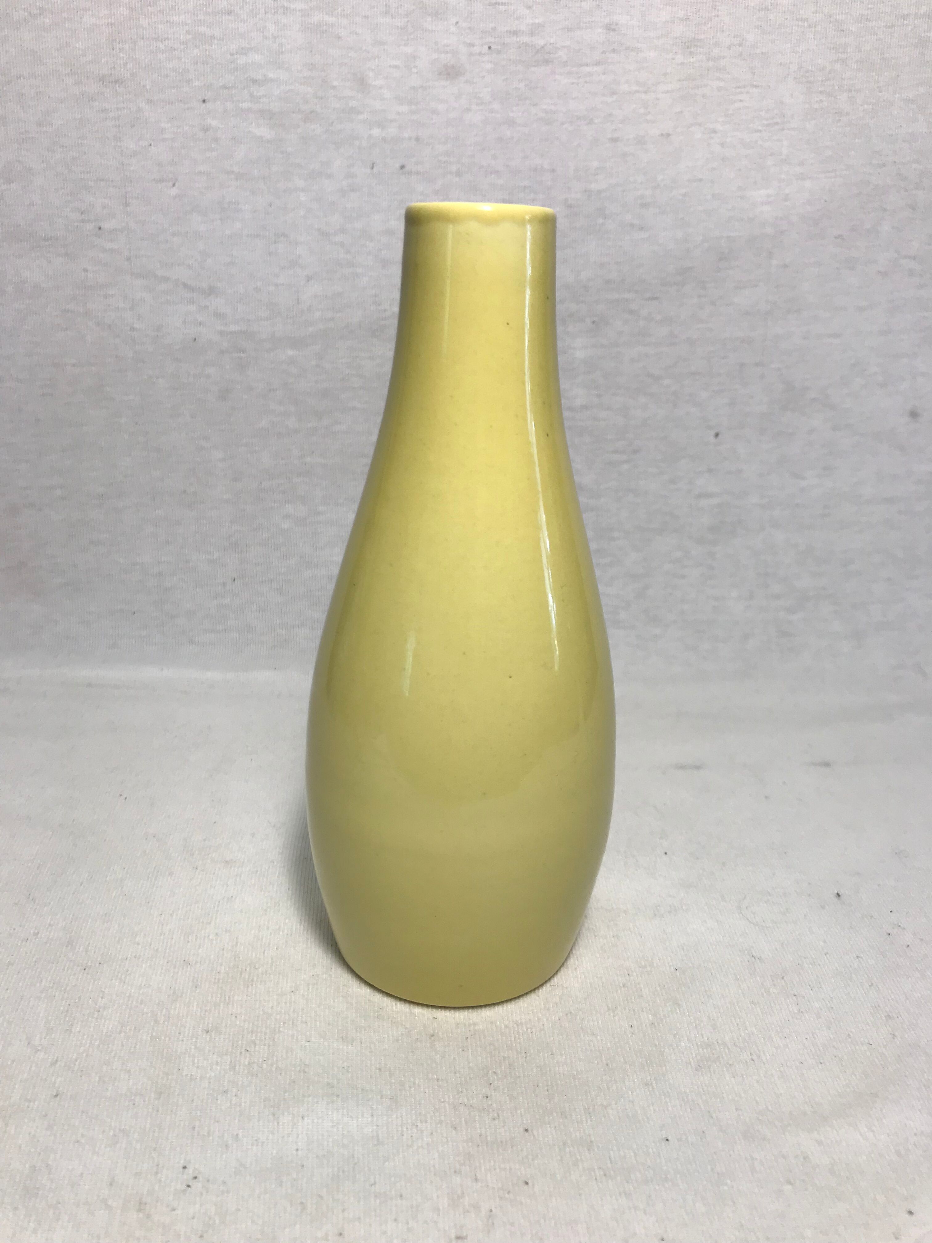 Praticality former longchamps france vintage yellow ceramic vase