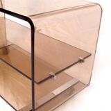 Plexiglas design rolling coffee table